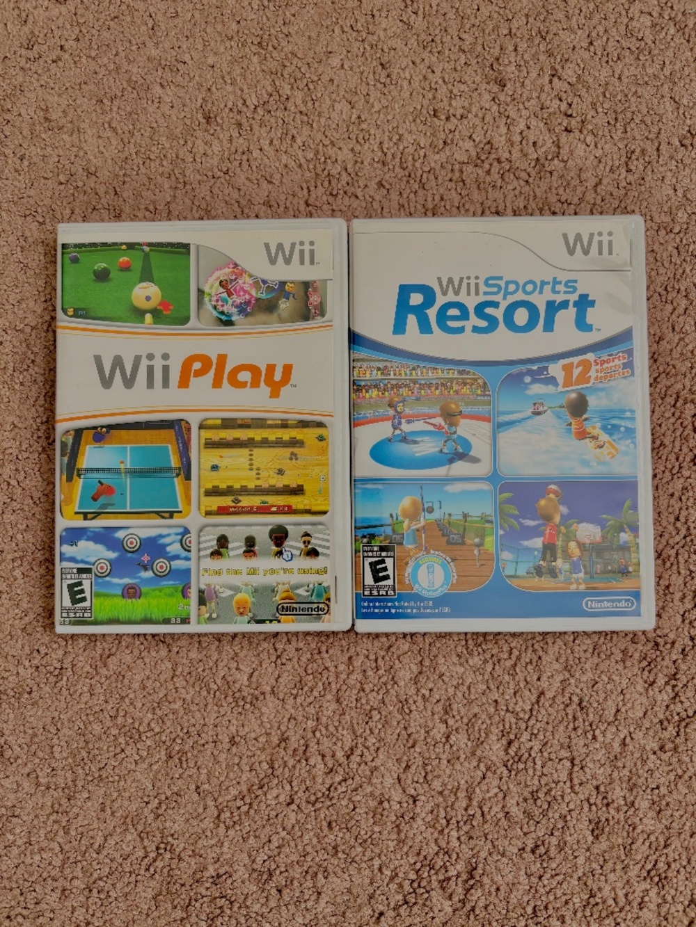 Wii Sports Resort & Wii Play Nintendo Wii 2009 & 2007 Bundle Complete in Box